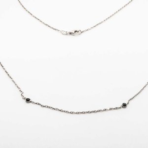 Cadena de Plata con Piedras Negras - 88 cm - imagen 1