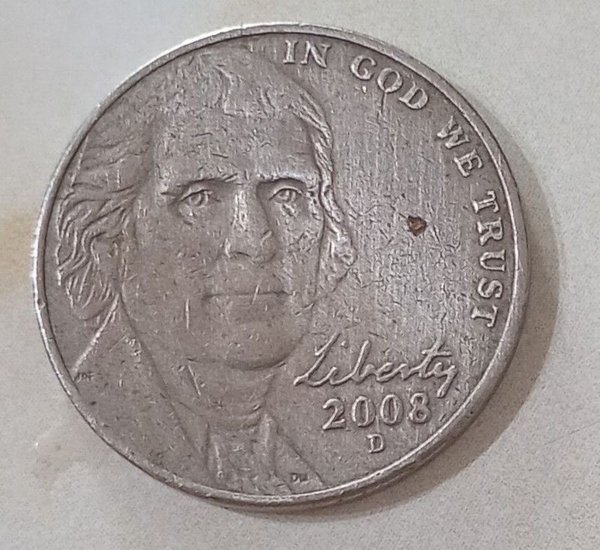 Moneda de cinco centavos estadounidense del año 2008 - imagen 1