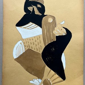 Acuarela y témpera "Composición" de Carmelo de Arzadun, 1953 - imagen 2