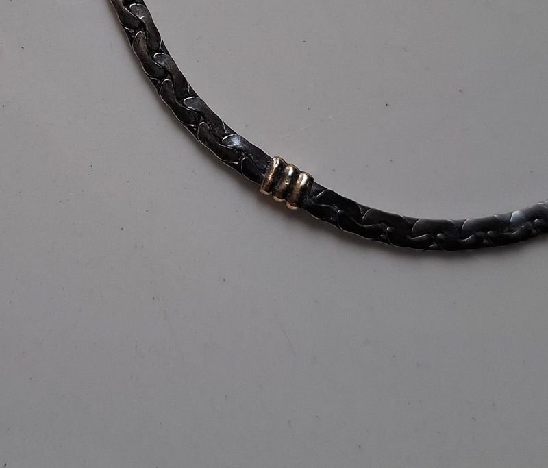 Cadena de plata con anillos larga - imagen 5