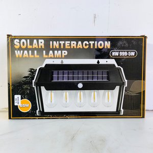 Farol solar vintage rectangular c/sensor de mov. 5 Led - imagen 1