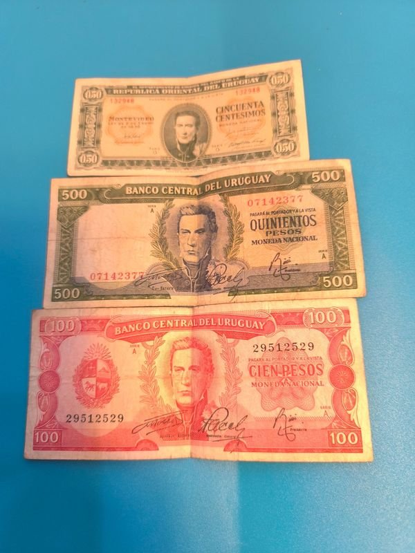 Billetes Uruguaios Antiguos para Coleccionistas