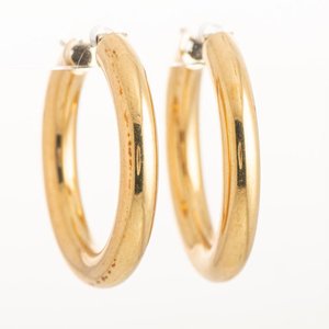 Par de Aros Criollos Oro 18k con Desgaste y Documento de Tasación - imagen 1