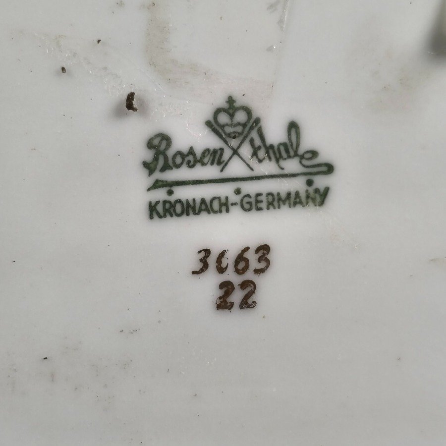 Alhajero en porcelana alemana 'Rosenthal' decorado con diseños florales - imagen 7