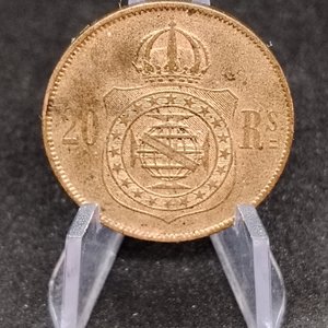 Lote siguiente: Moneda de Brasil 20 Reis 1869 Pedro II Bronce