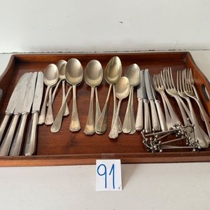 Set de 35 Cubiertos de Alpaca con Baño de Plata - imagen 3