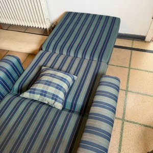 Sillón Cama Tapizado en Tela Rayada - imagen 4