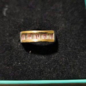 Anillo de Oro y Plata con Circonias Blancas y Rosadas - imagen 2