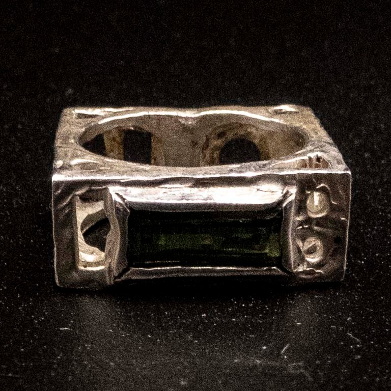 Anillo de Plata 950 con Turmalina