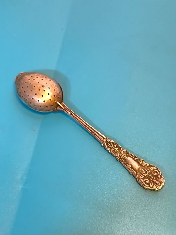 Infusor de té victoriano-cincelado roccoco antiguo - imagen 2