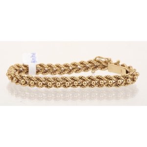 Lote anterior: Pulsera Oro 18k Tejido Espiga con Bolitas - 18 cm