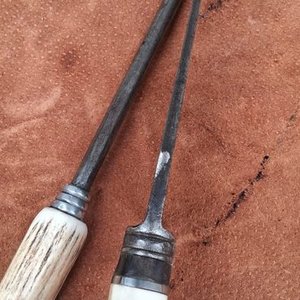 Yunta de Cuchillo y Pinche con Mangos de Hueso - imagen 3