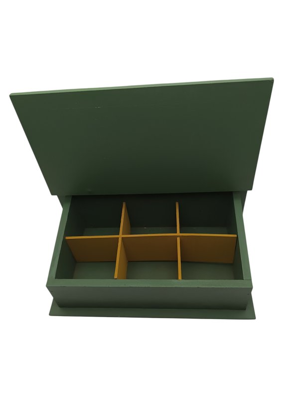 Caja de té en madera artesanal - imagen 2