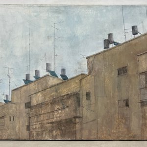 Oleo "TLV Sur" de Gabriel Regal, 70 x 135 cm - imagen 2