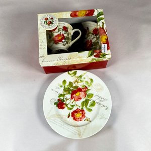 Trío de Taza, Plato y Platillo "Botanical Collection" - imagen 1