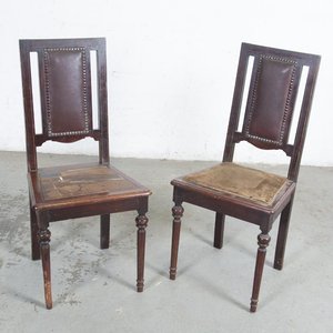 Mesa de Comedor Inglesa con 7 Sillas y 2 Alargues - Requiere Restauración - imagen 3