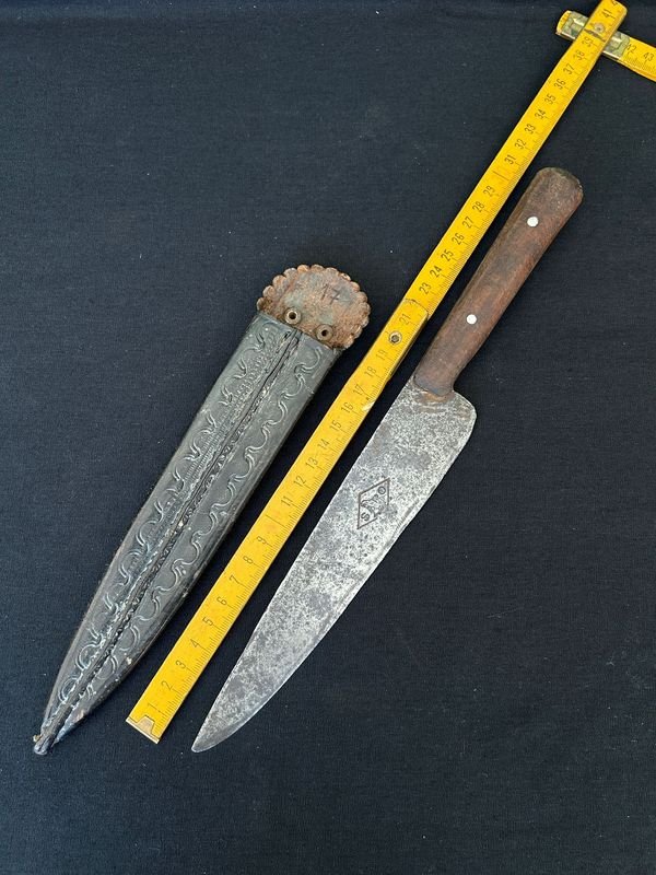 Cuchillo de campo antiguo y raro Marca Sapo - imagen 8