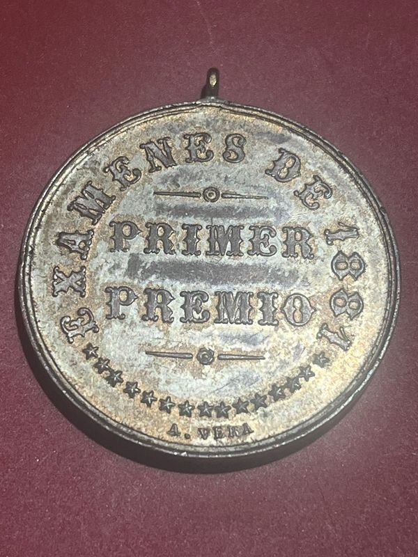 Medalla "Primer Premio Instrucción Pública 1881" de Agustín Vera - imagen 1