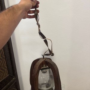 Lámpara de Techo Rústica de Madera y Vidrio - imagen 2
