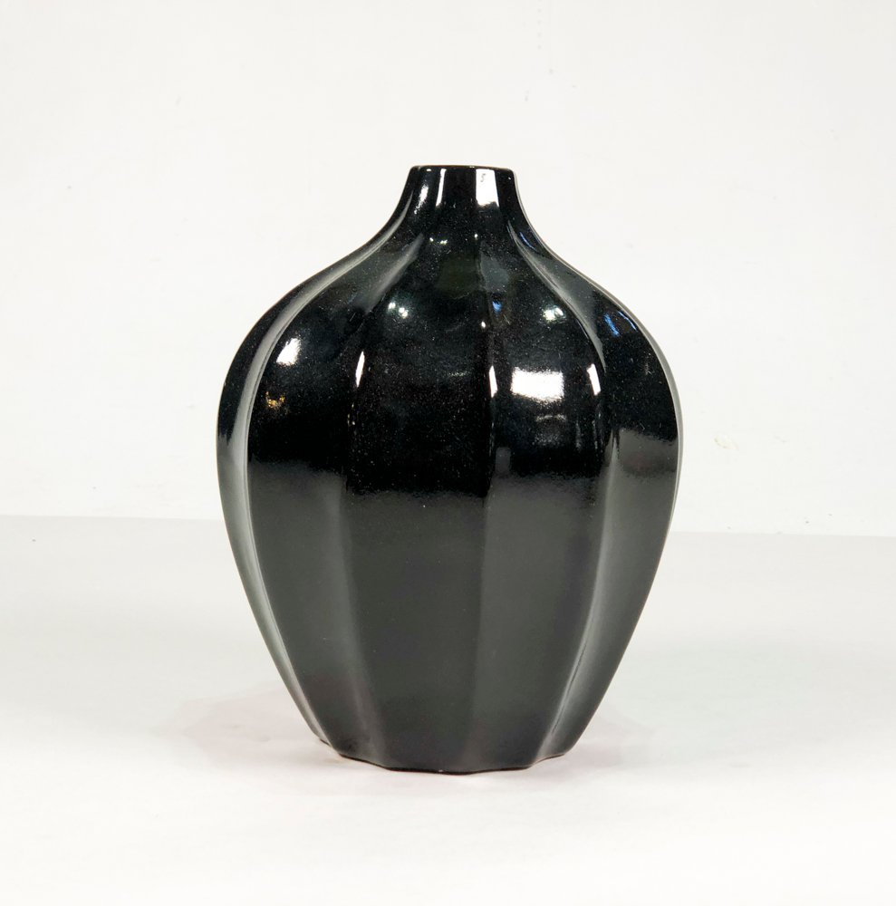 Vaso en loza negra de 21 cm - imagen 1