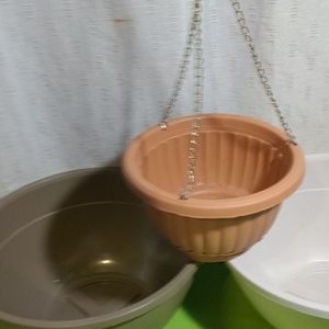 3 Macetas Colgantes y de Piso de Plástico - imagen 2