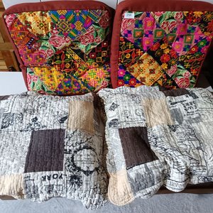 Lote de 4 Almohadones Decorativos Estilo Patchwork - imagen 1