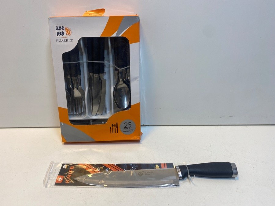 Set de Cubiertos y Cuchillo de Cocina Huazhiqi 25 Piezas