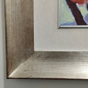 Carlos Prunell: Óleo sobre Fibra con Marco Plateado - imagen 6