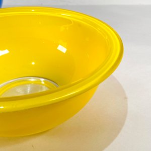 Dos Fuentes Pyrex Circulares Azul y Amarilla - imagen 2