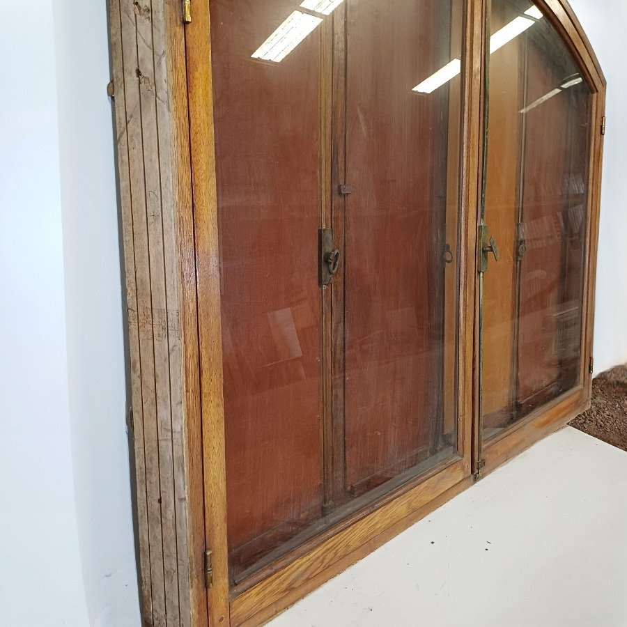 Ventana arco carpanel con dos hojas batientes y cuatro celosías - imagen 4