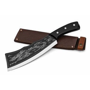 Lote siguiente: Hacha de Cocina Profesional con Mango de Madera y Hoja de Acero con Diseño y Vaina