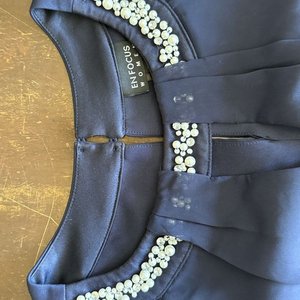 Blusa Azul Marino En Focus Women Talle 16W con Pedrería - imagen 2