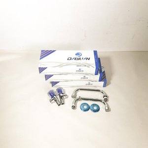 Lote siguiente: Seis Canillas de Pared Nuevas con Manijas Azules