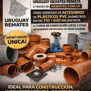 ¡MATERIALES DE OBRA! Tubos, cañerías y accesorios plásticos para venta en Uruguay