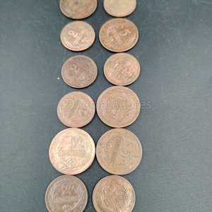 Lote de 10 Monedas de Uruguay: 5 x 5 Centésimos y 5 x 2 Centésimos - imagen 4