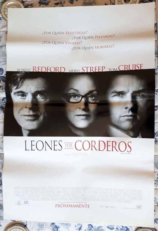 Poster Original "Leones por Corderos" (2007) - Robert Redford, Meryl Streep, Tom Cruise - imagen 1