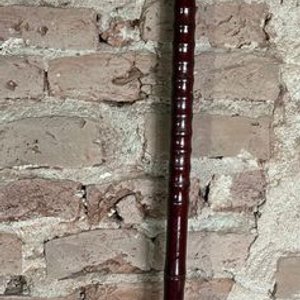 Bastón de Madera Marrón Oscuro con Empuñadura Curva - imagen 2