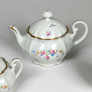 Tres piezas de servir te y cafe, porcelana checa - imagen 5