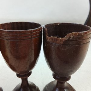 Juego de Barril de Madera Tallado con Copas - imagen 7