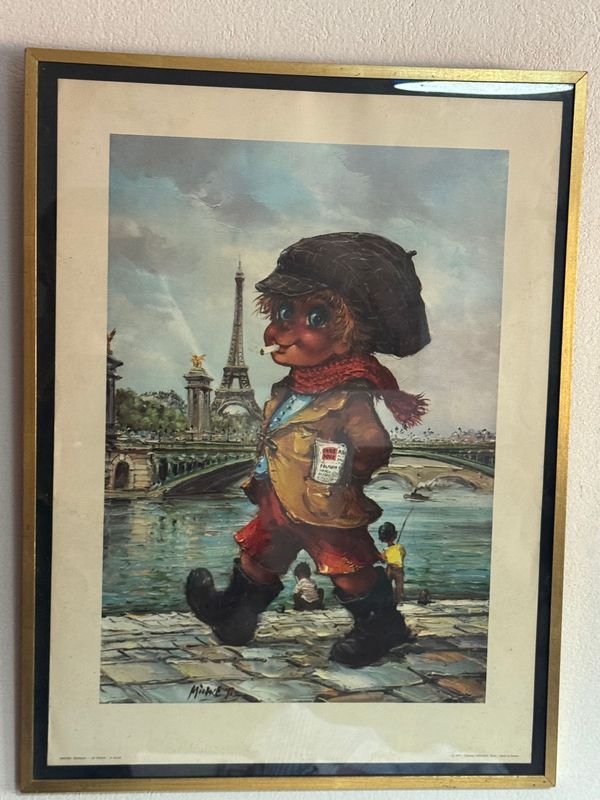 Lote anterior: Par de cuadros infantiles vintage con temas parisinos