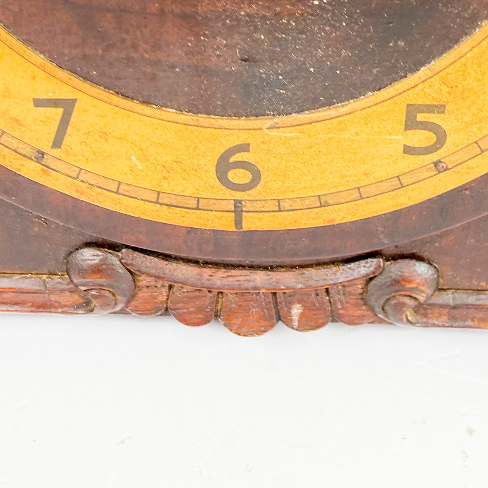 Reloj de sobremesa caja de madera con pendulo y llave - imagen 3