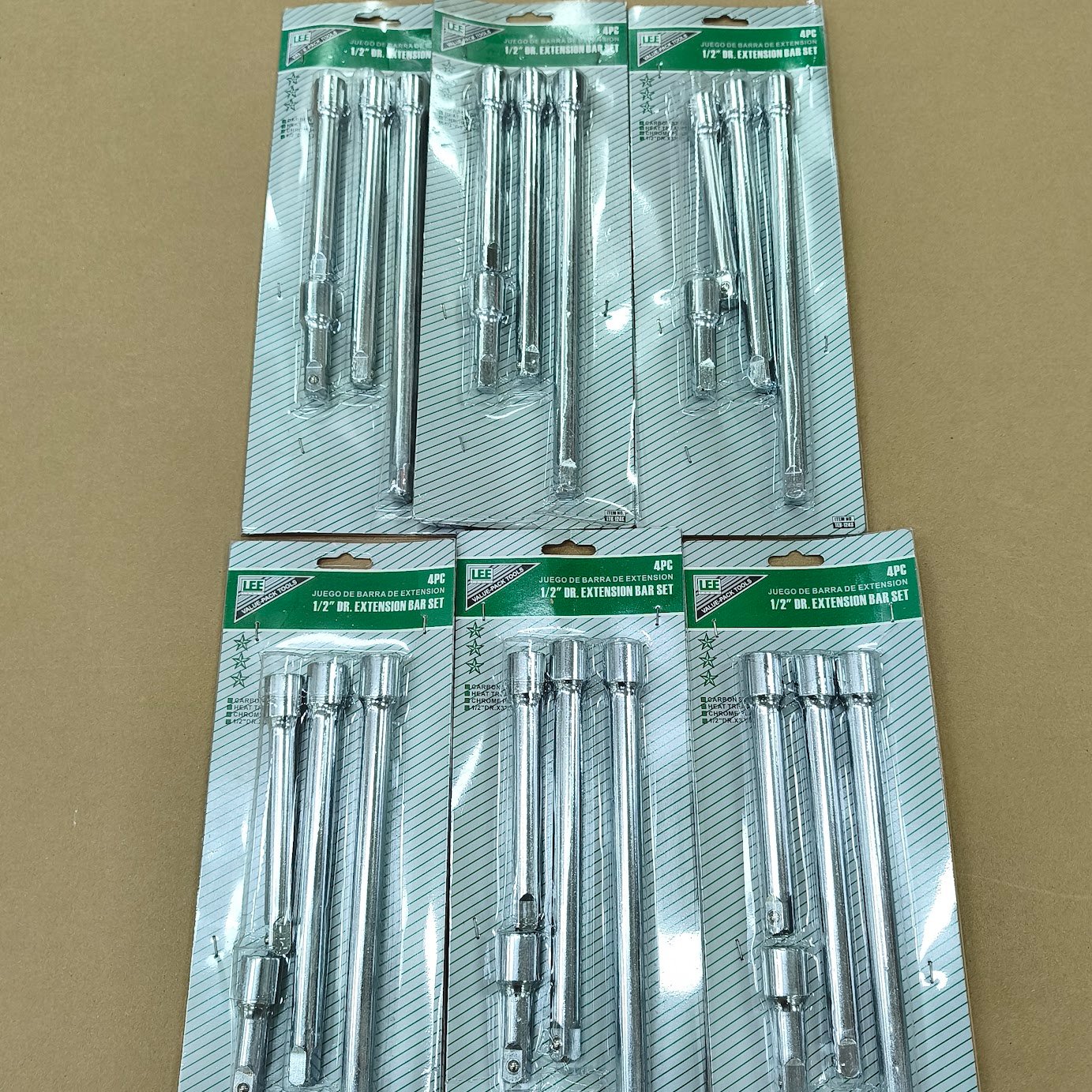 Juego de Extensiones para Llave de Tubo 1/2" Marca LEE (6 Unidades)