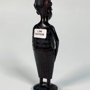 Talla en Madera de Dama Africana Embarazada - 17 cm - imagen 4