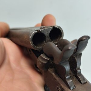 Pistolón Antiguo Doble Caño Sistema Lefaucheux Siglo XIX - imagen 7