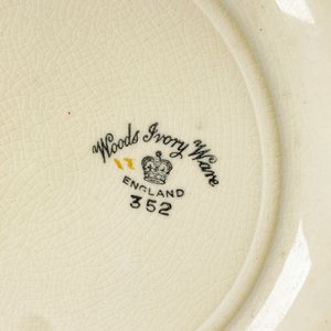 Seis Platos Hondos de Loza Inglesa Woods Ivory Ware con Decoración Floral - imagen 7