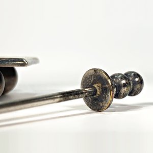 Doce Pinchos para Copetín Art Déco "Eberle" de Metal con Soporte - imagen 5