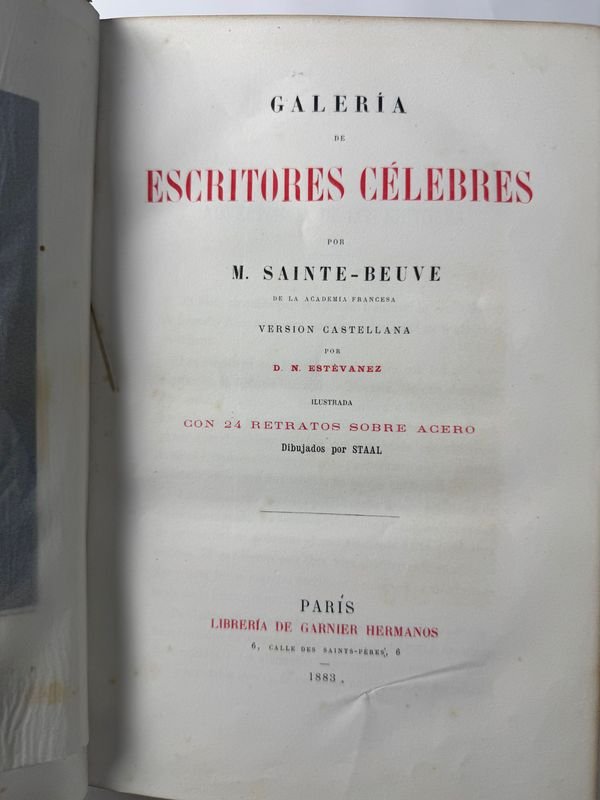Libro antiguo de escritores celebres - imagen 3