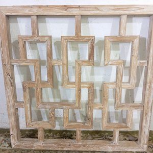 Respaldo de Cama de Madera con Diseño Geométrico Calado - imagen 5