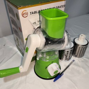 Rallador Tambor Giratorio 3 en 1 con Ventosa, Nuevo en Caja, Verde - imagen 3