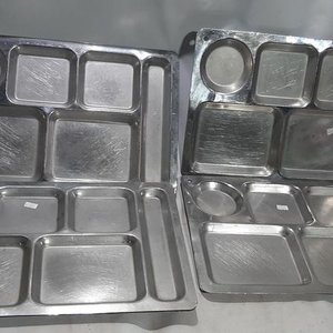 6 Bandejas de Acero Inoxidable para Almuerzo - imagen 1